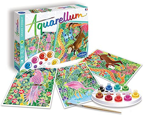 SentoSphère - AQUARELLUM - AMAZONE - Kit peinture - Peinture Aquarellable Magique - A partir de 7 ans - fabriqué en France