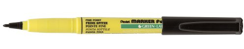 Pentel NM10-AO Markierstift für Textilien grün-Label NM10, schwarz