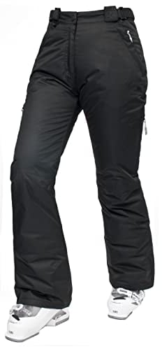 Trespass Damen Lohan wasserdichte Skihose Mit Seitenbelüftung, Black, XL