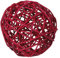 Rattankugeln sortiert, 3 cm, 4 cm, 7 cm, 10 Stück, Dekokugeln Tischdekoration - Bordeaux