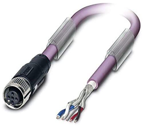 PHOENIX CONTACT SAC-5P-2.0-920/FS SCO circaNopen DeviceNet Bussystem-Kabel, 5-Polig, PUR Halogenfrei, Freies Leitungsende, Auf Buchse Gerade M12 Speedcon, A Kodierung, 2m Kabellänge, Violett