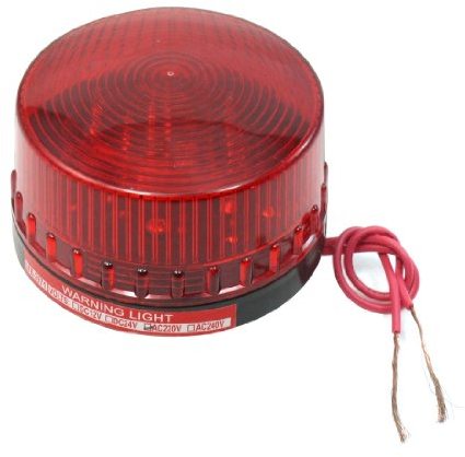 sourcing map AC 220 V Kunststoff Dome Gehäuse Industrieller Notfall Rotes Blinken der Kontrolllampe leuchtet de