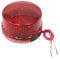 sourcing map AC 220 V Kunststoff Dome Gehäuse Industrieller Notfall Rotes Blinken der Kontrolllampe leuchtet de