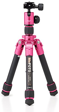 MeFOTO DayTrip Compact Tripod Kit with 2 Section Aluminium Legs - Hot Pink