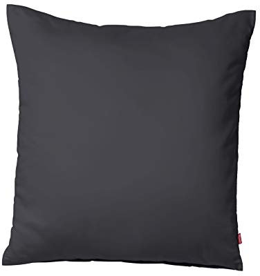 fleuresse 9200 Colours Interlock Jersey Kissenbezug aus 100% Baumwolle, Oekotex Standard 100, 35 x 40 cm, anthrazit