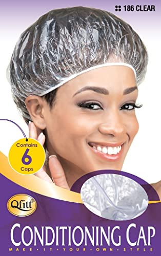Qfitt Bonnet en Plastique Transparent Charlotte Lot de 6
