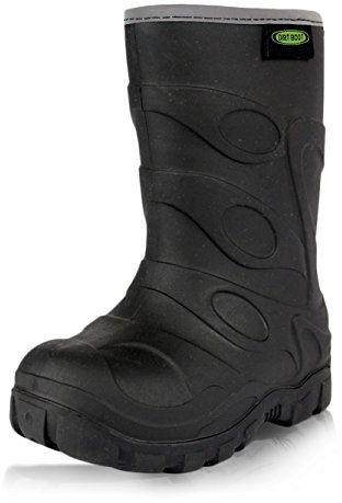 Dirt Boot Boys Girls Thermal Winter Wellington Wellies Kids Rain Snow Booties (11.5 UK Child, Black, numeric_11_point_5)
