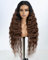 Style Icon Perücke mit Filmansatz Super Lange Lace Front Wigs für Frauen Kunsthaar Wasserwelle Perücken mit Mittelscheitel Damen Wig 76cm Kunstfaser synthetische Faser (TT1B/30)