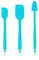Kochblume Schaber-Set - Restelöffel L & Design Teigschaber L & Design Teigschaber M 3er Set | Premium-Silikon | Hitzbeständig | Spülmaschinenfest | Farbe: türkis