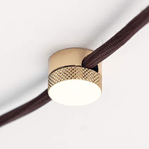 Distanzhalter Aufputz Kabelhalter aus Messing Kabelaufhängung für Textilkabel (gold)