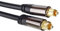 PremiumCord Toslink Cavo audio ottico - 2 M, diametro esterno: 6 mm, spina plug-on Toslink, Negro