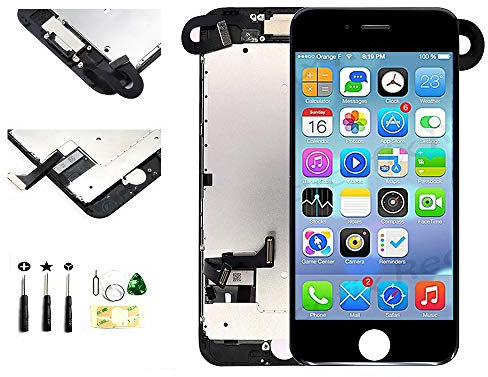 with Front Camera Facing Proximity Sensor Earpiece Speaker Full Assembly Digitizer Display LCD Screen Replacement for iPhone 8 Plus 5.5 Inch Black