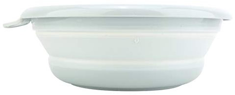 Oumefar Space Saving Washing Up Bowl Washing Tub Folding Wash Basin for Hiking for Kitchen(Small blue)