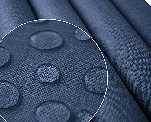 Polyester PU Wasserabweis Wasserdichter Stoff Gewebe | Oxford 300D | Leinen Look (Blau 1004)