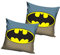 lau-fashion 2er Set Batman Kissenbezug Schwarz Erwachsene Kinder Bett Sofa Logo 40cm x 40cm Motiv 1