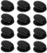 Travel Makeup Silicone Lip Brush Covers, 12pcs Silicone Brush Cover for Makeup Cosmetic Brush Protector Brush Applicator for Women Girls (Black) Eyeshadow