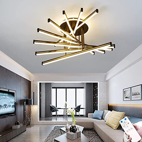 Moderne LED Deckenleuchte,Kreative Minimalistische Deckenlampe Wellenförmige Design-Boards Beleuchtung Mit Fernbedienung Pendelleuchten Für Schlafzimmer Flur Wohnzimmer Korridor (8 lights)