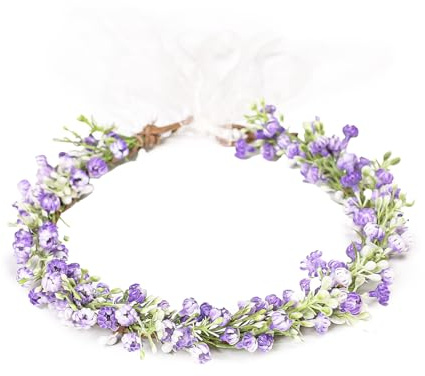 Yili Maizi Floral Headpiece Garland Halo Maternity Photo Shoot Flower Crown Eucalyptus Leave Headband Wedding Headpiece