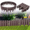 HENGMEI Lot de 50 bordures de pelouse en plastique - 14 m - Aspect bois - Bordure de tonte - Bordure de jardin - Marron
