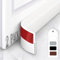 Porte Bas Joint Strip,Boudin d'étanchéité, joint de porte adhésif, bloqueur résistant aux intempéries, joint sonore, butée de porte en silicone, 100 cm x 5 cm, 2 pièces, Blanc