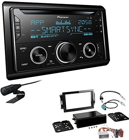 Pioneer FH-S720BT 2-DIN CD Autoradio Bluetooth kompatibel mit Apple und Android Smartphones USB passend für Chrysler PT Cruiser 2006-2009 schwarz