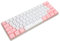 Jectse Mechanical Gaming Keyboard, 61 Keys Wired Gaming Keyboard with 8 Lighting Modes and 5 Brightness, Ergonomic Computer Keyboard for PC Gamer (White Pink)