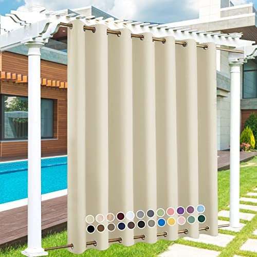 Tenda da Esterno con Occhielli 1 Pezzo, Tende da Esterno di Dimensioni Personalizzate Tenda da Sole Impermeabile Tenda da Patio, Tenda da Sole Tenda da Sole per Balcone Patio Portico Pergola Gazebo