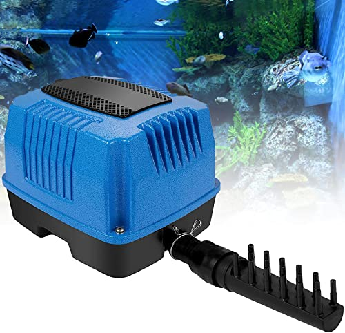 Linear Air Pump, 40W Septic Air Pump, Pond Air Pump W/17 Outlets Diffuser, Max Air Flow Rate 85L/Min, Max Water Depth 3.3Ft for Fish Pond, Aquarium, Hydroponics, Septic System, Waste Treatment