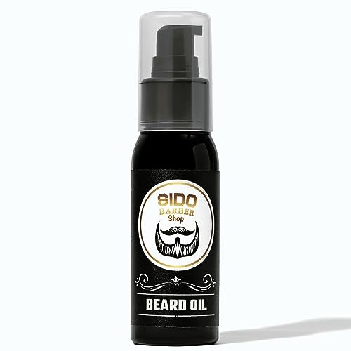 SIDO BARBER Bartöl Herren mit Arganöl & Vitamin E (500ml, Zitrusduft) - Bart Pflege Öl für optimales Wachstum & besseres Styling - Öl zur Bartpflege für Herren mit wertvollen Nährstoffen