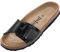 Palado Pantoletten Damen Malta EGS Metallic - bequeme Sandalen Made in Spain - Hausschuhe mit dämpfendem Kork-Fußbett - modische Sommerschuhe Schwarz UK5,5 - EU38