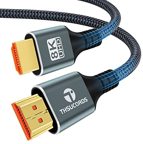 Thsucords Cable HDMI 8K 4K 1M, Alta Velocidad HDMI 2.1 8K@60Hz, 4K@120Hz 144hz 48gbps compatible con Roku/PS5/HDTV/Blu-Ray