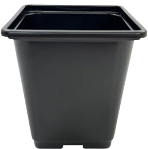Oakland Gardens Square Plant Pots 3 Litre Plastic Flower Hydroponic Pot (40 x 3 Litre Square Pots)