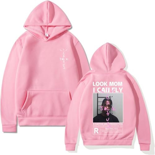 EVERLUCK Travis Hip Hop Fans Hoodies Herren Scott Wish You Were Here Sweatshirts Damen Astroworld Look Mom I Can Fly Hoody Pullover, 12 Travis Hoody, 36