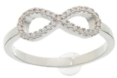 Beneto Ring Silver Ring Infinity AGG208 - Schaltung: 60 mm sBE0440-60 Marke, Estándar, Nicht-Edelmetall, Kein Edelstein