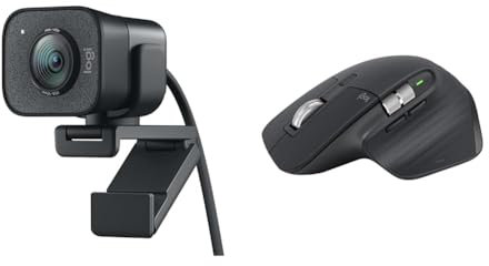 Logitech StreamCam – Live Streaming Webcam for Youtube and Twitch, Full 1080p HD 60fps & MX Master 3S - Wireless Performance Mouse with Ultra-Fast Scrolling