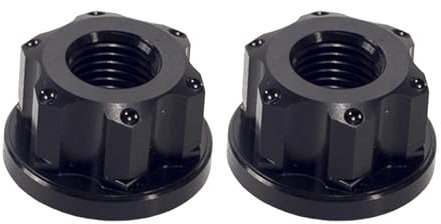 LOVIVER 2 Stück Fahrrad-Radnaben-Achsmuttern, Fahrrad-Nabenmuttern, leicht, zuverlässig, für Mountainbikes, Rennräder, Kontermuttern, Vorderradmuttern, Schwarz