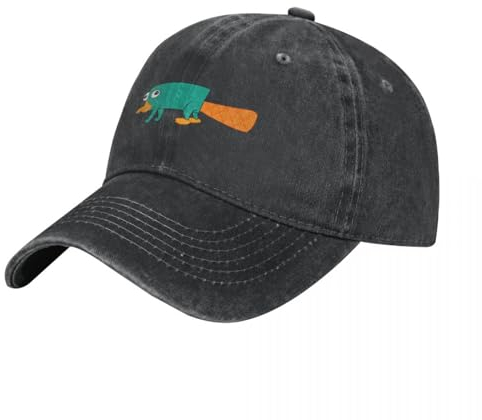 WVVCXCC Baseballkappe modisch Perry das Schnabeltier Cowboy Hut Papa Hut Angelhut schwarz Damenhüte für die Sonne Männer Outdoor-Geschenke
