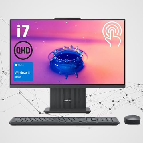 Lenovo IdeaCentre I Gen 9 27 QHD All-in-One, 100Hz Touchscreen, i7-13620H, 16GB DDR5 RAM, 2TB SSD, Wireless KB & Mouse, Wireless Charging Base, RJ-45, Wi-Fi 6, Windows 11 Home, Grey