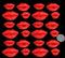24 x Edible 3D Lips icing toppers, cake cupcakes decorations (Red)