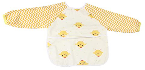 VICASKY 2-arm Babykittel Jungen Und Mädchen Schürze Cartoon Huhn Gelb M/90 Pflegeleicht Robustes Material