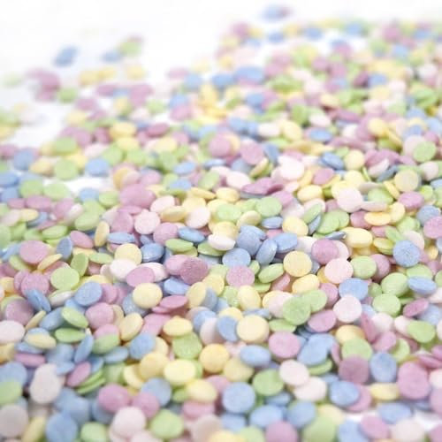 Streuselheld Konfetti Pastell 120g Streusel zum Dekorieren und Verzieren von Gebäck aller Art wie Torten Kuchen Keksen Zuckerstreusel