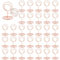 MisFun 30 Stück Tischkartenhalter, Fotohalter, Fotohalter mit Klammern, Memohalter, Tischkarten Halterung, Tischnummernhalter für Hochzeiten, für Hochzeiten, Jubiläen, Partys (Runden Roségold)