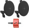 Syunko TV Cord Hider for Wall Mount TV Cable, Wall Cable Hider Built-in Low Voltage Mounting Bracket, Wire Hider in Wall Cable Management Kit Include Hole Saw for Easy Installation, Black, 2 Pack