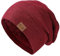 Kinwers Wintermütze Herren,Rot Wollmütze Damen Winter Hüte, Mützen Caps für Lauf Strickmütze
