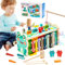 Jouet Bebe 1 An, Montessori 1 An, 6 en 1 Jouet Enfant 1 An, Jeux Montessori 1 An, avec Jeu Marteau/Pêche/Xylophone Bebe, Jouet en Bois Bebe 1 An, Cadeau Bebe 1 An, pour 3 4 5 6 Ans Fille et Garcon