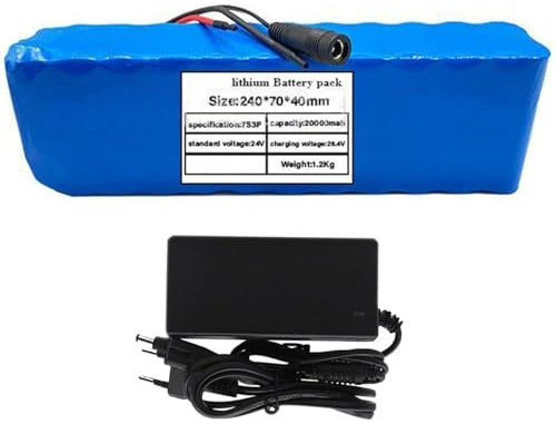 BDBLFLTZ Lithium-Batterien 24V 20ah 7S3P für Elektrofahrrad mit Motor ebike, Roller, Rollstuhl, mit Ladegerät 29.4V XT60