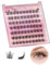 Self Adhesive Eye Lashes No Glue Natural Fake Lashes Fuffy Wispy Individual Lashes Clusters Extension Mix 10-14MM Reusable DIY Manga Lashes False Eyelashes No Sticky Residue Self Application at Home