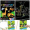 KAOTPO Kratzbilder Set DIY Kratzbilder Bastelsets für Kinder, Magic Scratch Book Art Painting DIY Kratzpapier Set mit Kratzstift Geburtstagsgeschenk für Jungen Mädchen (Tier)