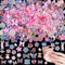 Pink Nail Bow Charms Kit, 200Pcs 3D Nail Decorations for Nail Art, Multi-Shape Nail Accessories Including Bows, Hearts, Stars for DIY Crafts and Nail Designs