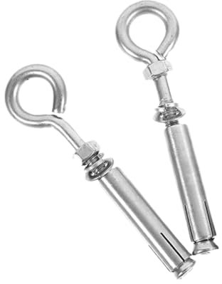 JUMPLAWN 2stücke Dehnschraubenbolzen Mit Ringöse Für Und Schwerlast-wandanker Vielseitig Einsetzbar Für Zaun Geländer Und Wäscheleine